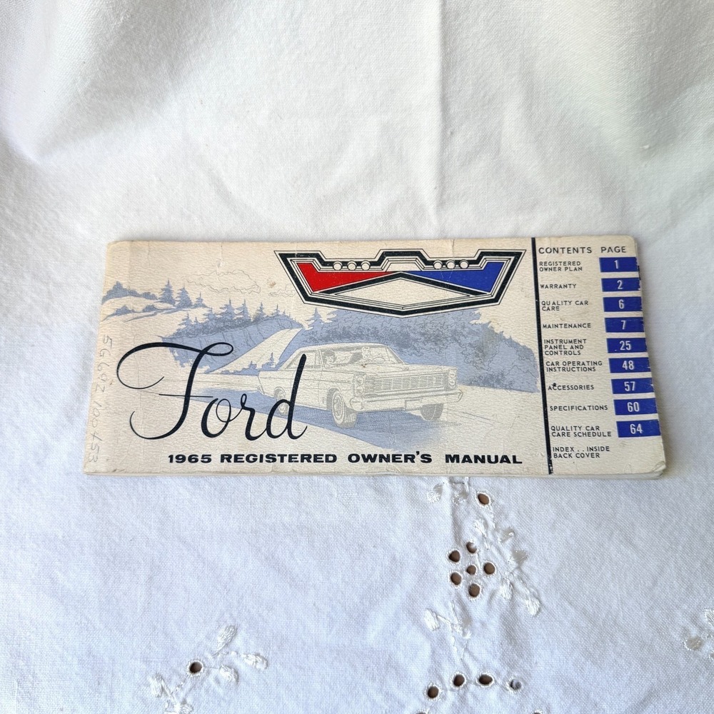1965 Ford Original Registered Owners Manual User‎ Operator Guide OEM Vintage
